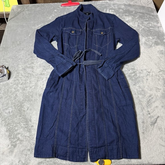 G-Star Dresses & Skirts - G Star Raw Womens Wrap Dress Longsleeve Blue Denim Size Small City Designer Boho